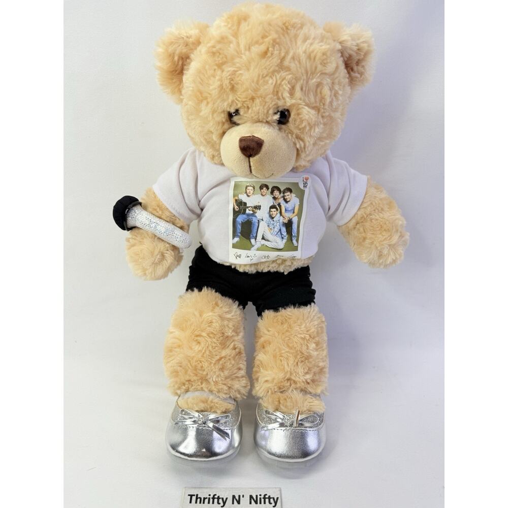 One Direction 1D Retired Build a Bear 19" With Shirt Brown Plush Teddy Bear RARE